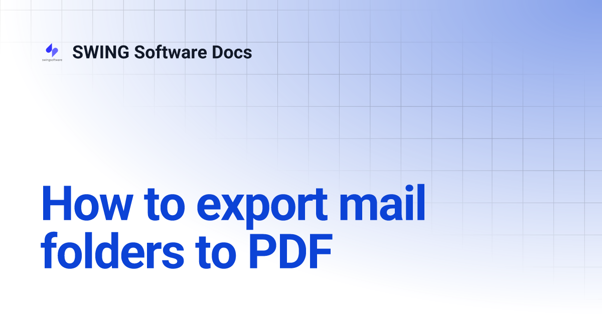 How to export mail folders to PDF PDF Converter for Notes